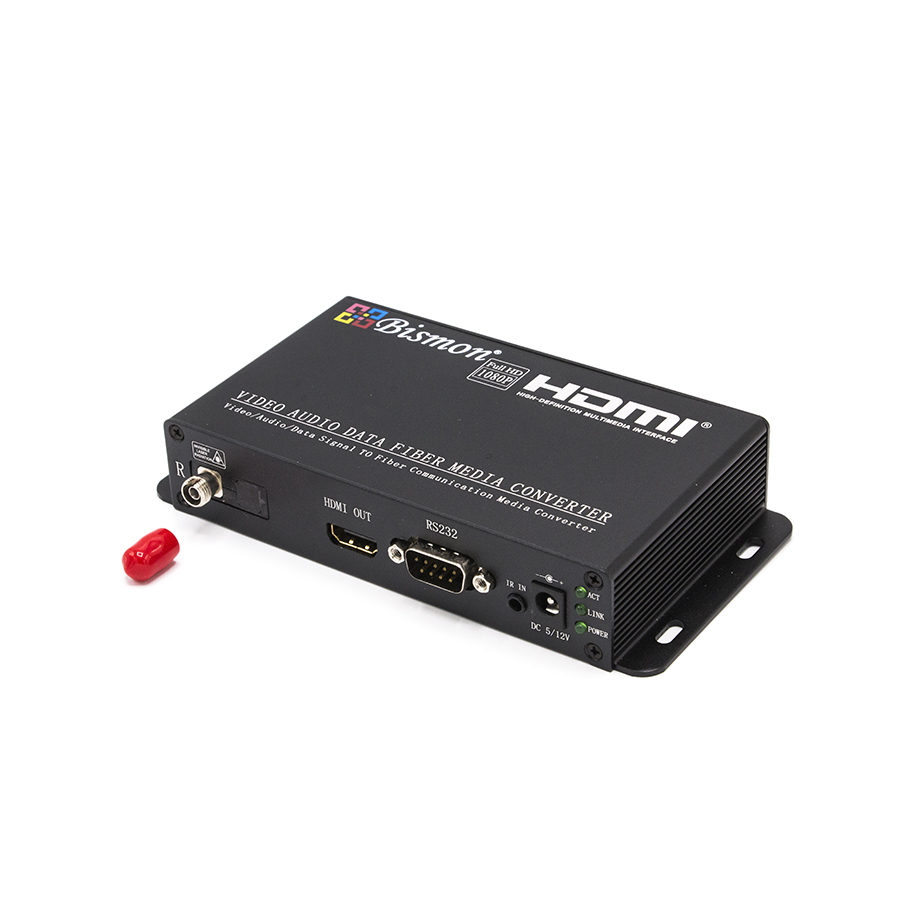 1CH HDMI Video Converter, RS232IR remote Single fiber, FC, 20KM(SM) Bismon